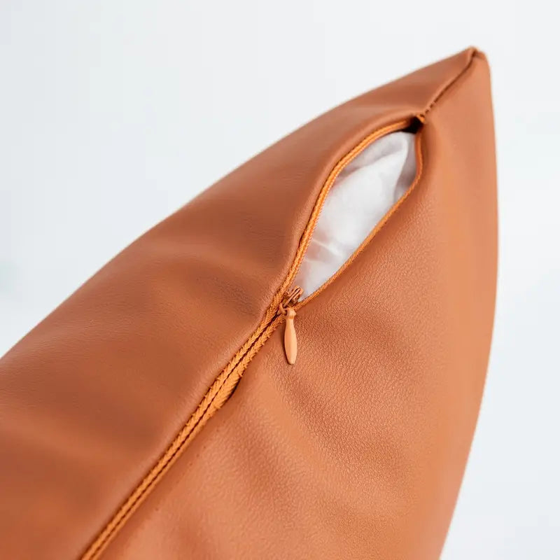 Funda de coixí Teixida de Cuir Artificial