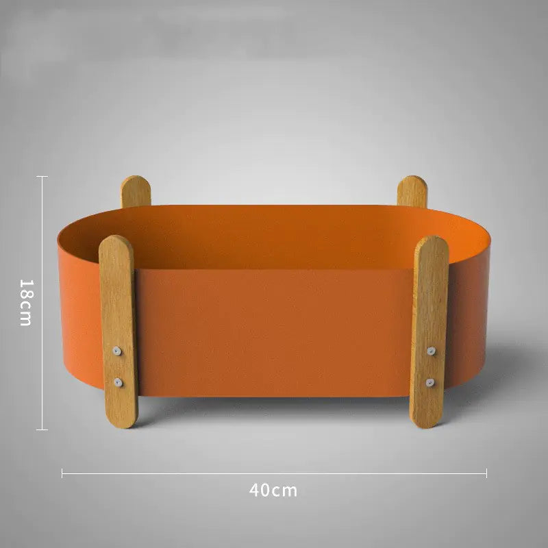 Macetero Nórdico de Hierro con Diseño Minimalista