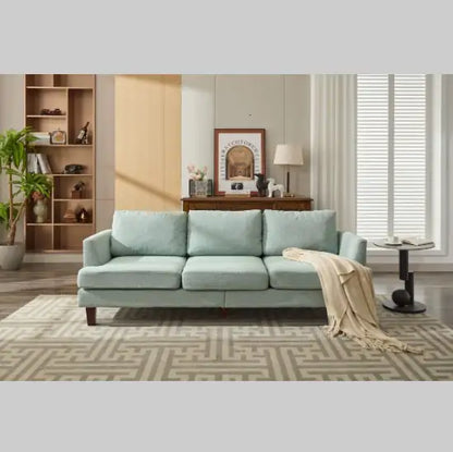 3-Seater Fabric Sofa with 2 USB Ports