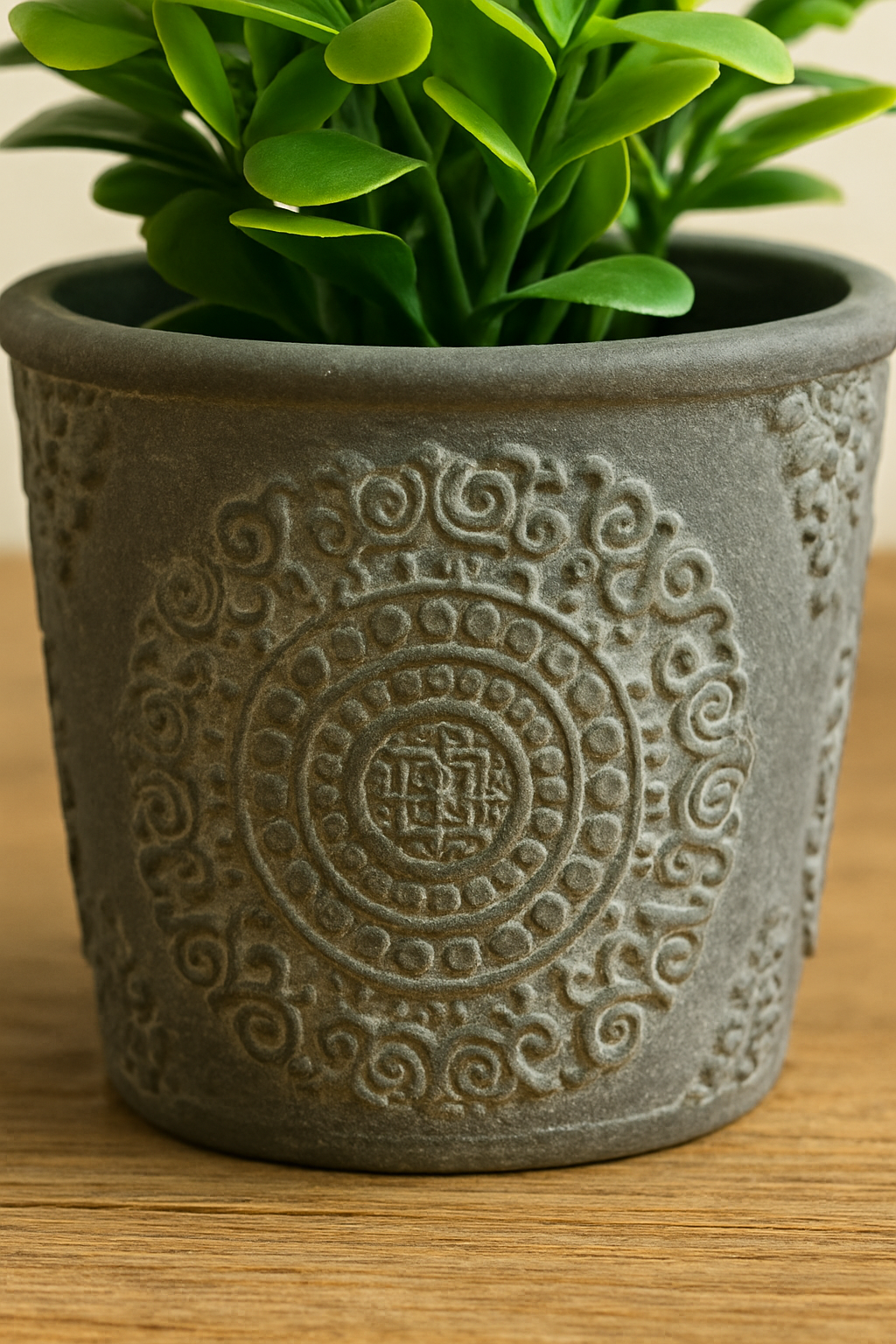 Flowerpot with Vintage African Elements