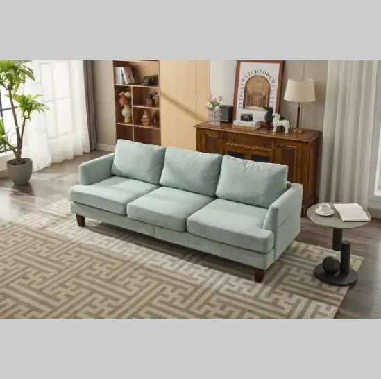 3-Seater Fabric Sofa with 2 USB Ports