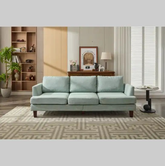3-Seater Fabric Sofa with 2 USB Ports