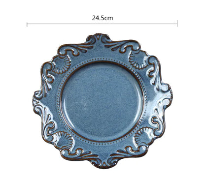 Creative Baroque European Dinnerware Set (Dinner Plates and Bowls)