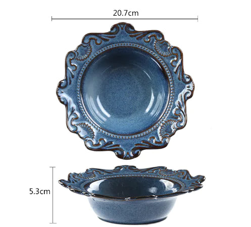 Creative Baroque European Dinnerware Set (Dinner Plates and Bowls)
