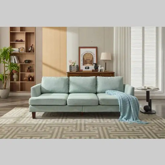 3-Seater Fabric Sofa with 2 USB Ports