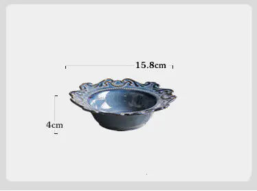 Creative Baroque European Dinnerware Set (Dinner Plates and Bowls)