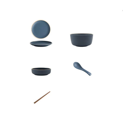 Nordic Style Ceramic Dinnerware Set for One Person