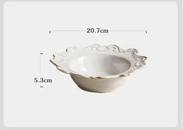 Creative Baroque European Dinnerware Set (Dinner Plates and Bowls)