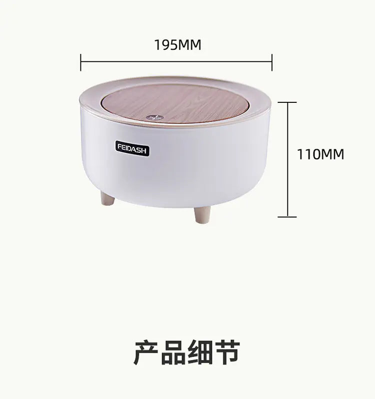 Creative Nordic Style Wooden Waste Bin with Lid