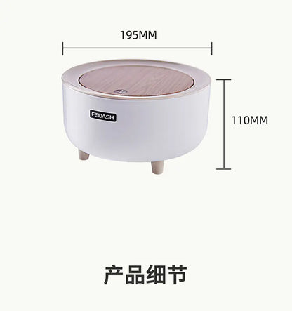 Creative Nordic Style Wooden Waste Bin with Lid