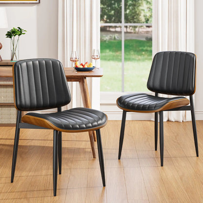 Walnut Bentwood Chairs, Black (pack of 2 units)