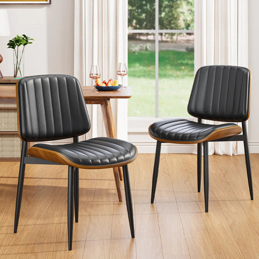 Walnut Bentwood Chairs, Black (pack of 2 units)