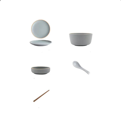 Nordic Style Ceramic Dinnerware Set for One Person