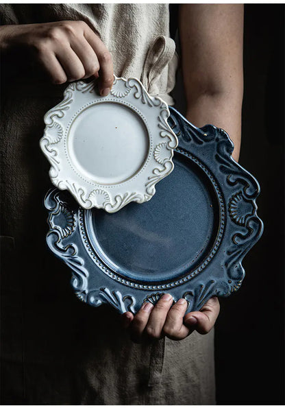 Creative Baroque European Dinnerware Set (Dinner Plates and Bowls)