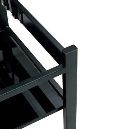 Two-tiered glass coffee table