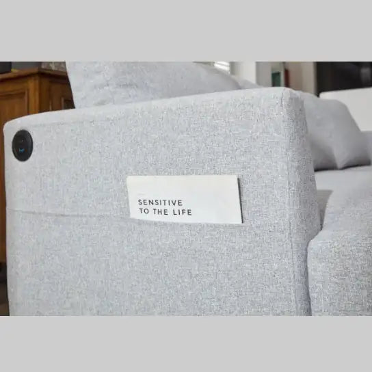 3-Seater Fabric Sofa with 2 USB Ports