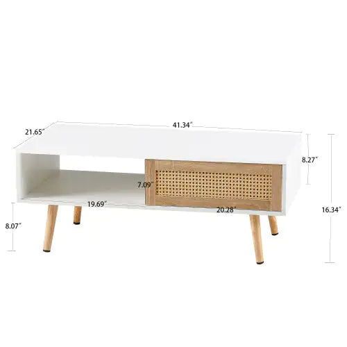 Rattan coffee table