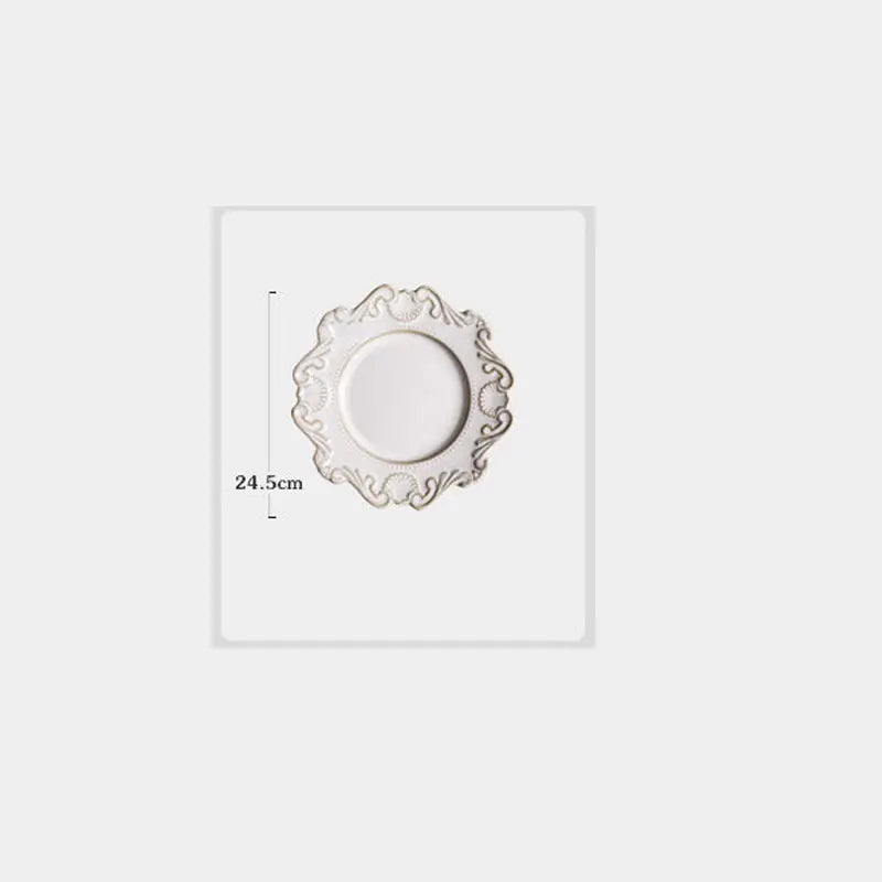 Creative Baroque European Dinnerware Set (Dinner Plates and Bowls)