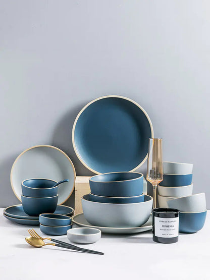 Nordic Style Ceramic Dinnerware Set for One Person