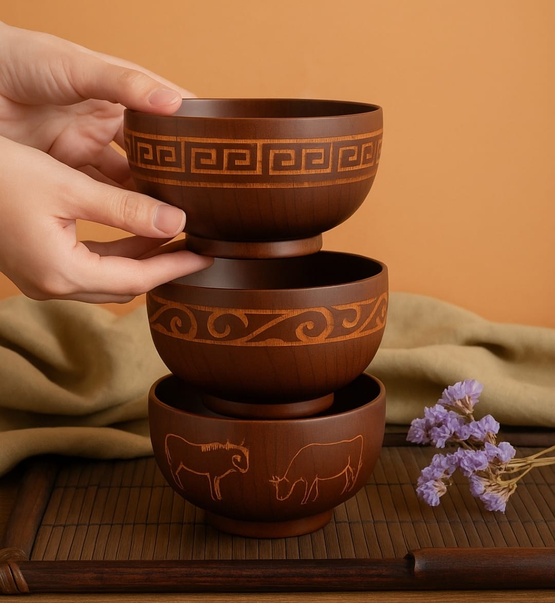 Mongolian Wooden Bowl