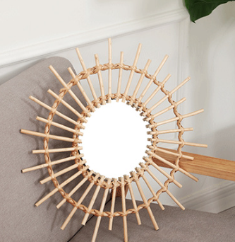 Natural Rattan Decorative Wall Mirror