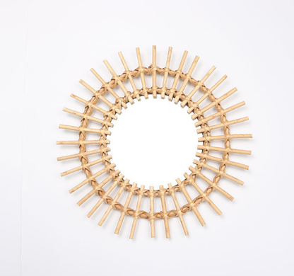 Natural Rattan Decorative Wall Mirror