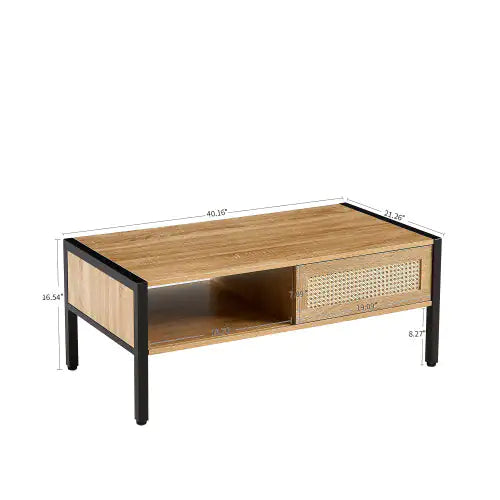 Rattan coffee table