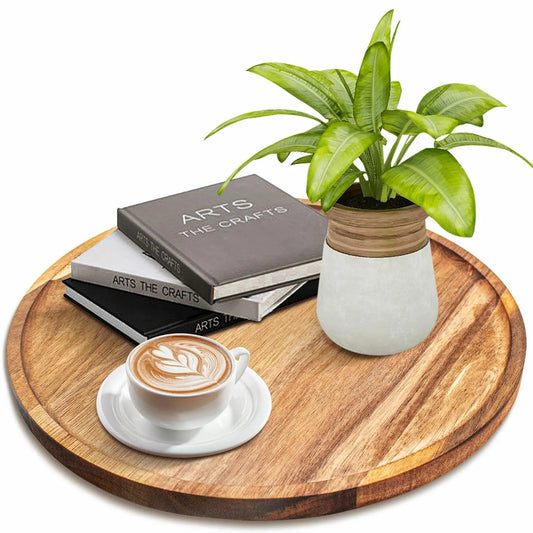 Round Wooden Tray