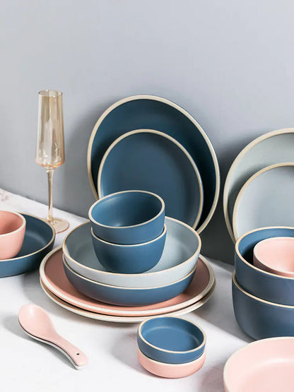 Nordic Style Ceramic Dinnerware Set for One Person