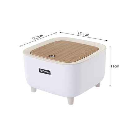 Creative Nordic Style Wooden Waste Bin with Lid