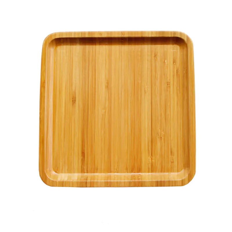 Platos Cuadrados y Redondos de Bambú