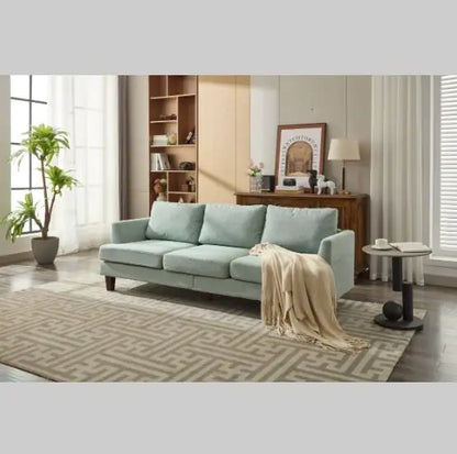 3-Seater Fabric Sofa with 2 USB Ports
