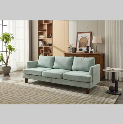 3-Seater Fabric Sofa with 2 USB Ports