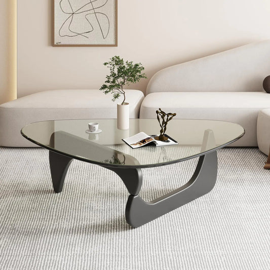 Triangular Walnut Coffee Table