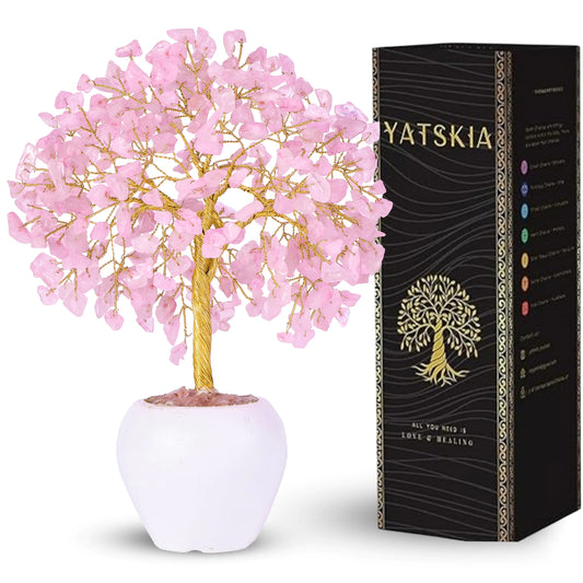 Árbol de Cuarzo Rosa YATSKIA