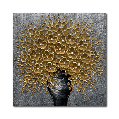 Pintura a l'Oli de Flor Moderna 3D de 60x60cm
