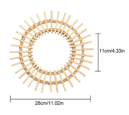 Natural Rattan Decorative Wall Mirror